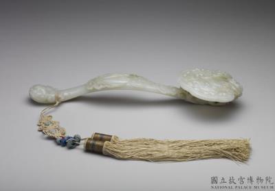 图片[2]-Jade ruyi scepter with symbols of auspicious happiness, Qing dynasty (1644-1911)-China Archive